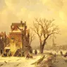 Leickert_Charles_Skaters_In_A_Frozen_Winter_Landscape