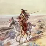Russell_Charles_Marion_Indian_with_Spear