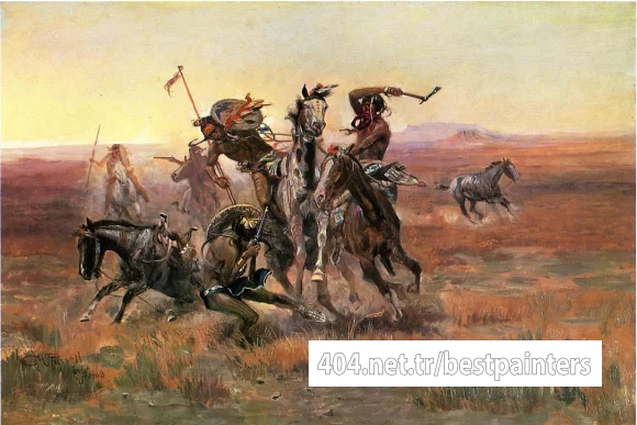 Russell_Charles_Marion_When_Blackfeet_and_Sioux_Meet