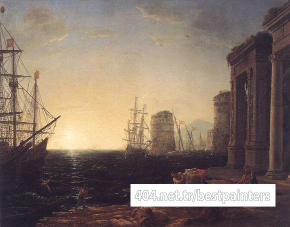 Harbour_Scene_at_Sunset_WGA