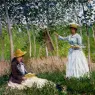 Monet_In_The_Woods_At_Giverny_Blanche_Hoschede_Monet_At_Her_Easel_With_Suzzanne_Hoschede_Reading