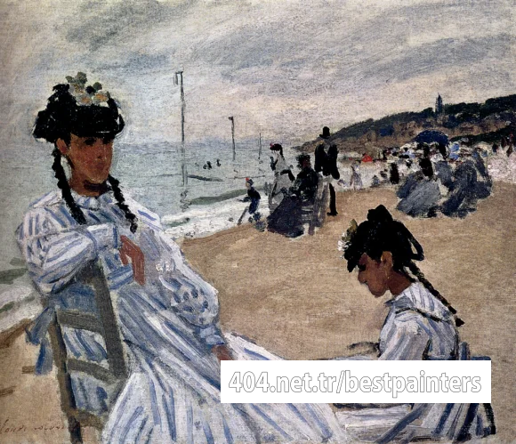 Monet_On_The_Beach_At_Trouville