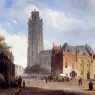 Springer_Cornelis_A_Cathedral_On_A_Townsquare_In_Summer