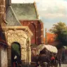 Springer_Cornelis_A_View_Of_The_South_Entrance_Of_The_St_Pancras_Church_Enkhuizen