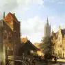 Springer_Cornelis_Figures_In_A_Street_In_Delft