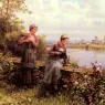 Knight_Daniel_Ridgeway_Maria_And_Madeleine_Fishing