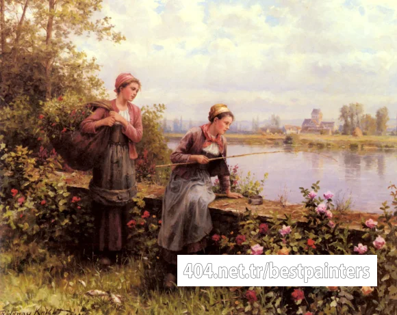 Knight_Daniel_Ridgeway_Maria_And_Madeleine_Fishing