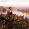 Knight_Daniel_Ridgway_A_Garden_above_the_Seine_Rolleboise