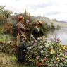 Knight_Daniel_Ridgway_Peasant_Girls_in_Flower_Garden