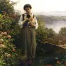 Knight_Daniel_Ridgway_Young_Girl_Holding_a_Puppy