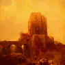 Roberts_David_Moorish_Tower_On_The_Bridge_At_Cordiva