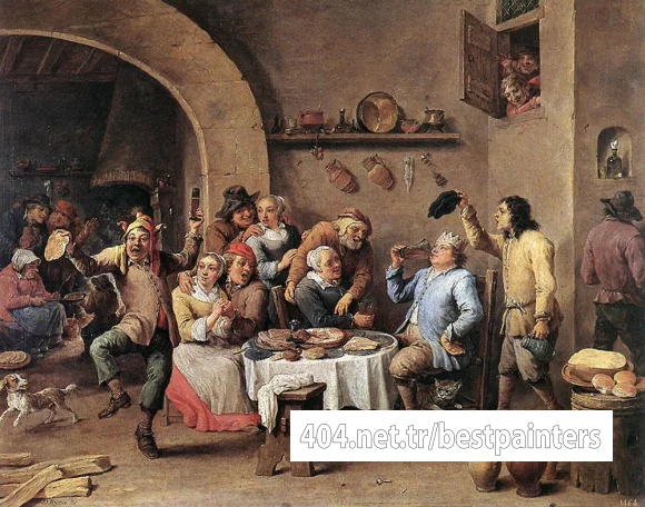 TENIERS_David_the_Younger_Twelfth_Night_The_King_Drinks