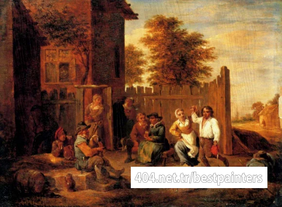 Teniers_David_Peasants_Merrymaking_Outside_An_Inn