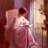 Enjolras_Delfin_Young_Woman_Reading_By_A_Window