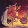 Indian_by_Firelight