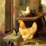 Hunt_Edgar_A_Hen_Chicks_And_Pigeons