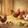 Hunt_Edgar_Chickens_In_A_Barnyard