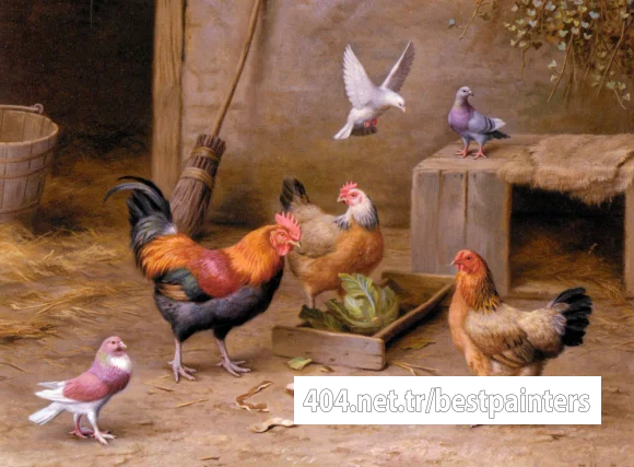 Hunt_Edgar_Chickens_In_A_Farmyard