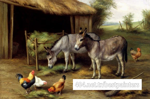 Hunt_Edgar_Donkeys_And_Poultry