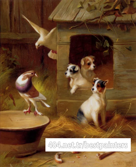 Hunt_Edgar_Pigeons_And_Puppies