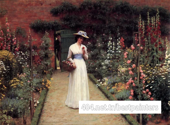 Leighton_Edmund_Blair_Lady_in_a_Garden