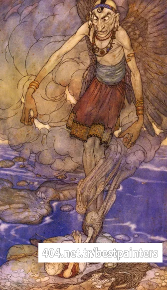 Dulac_Edmund_La_Decouverte_Par_Sinbad_Du_Genie