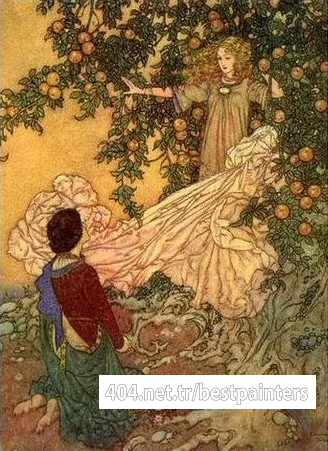 the_fairy_drew_back_the_branches_edmund_dulac