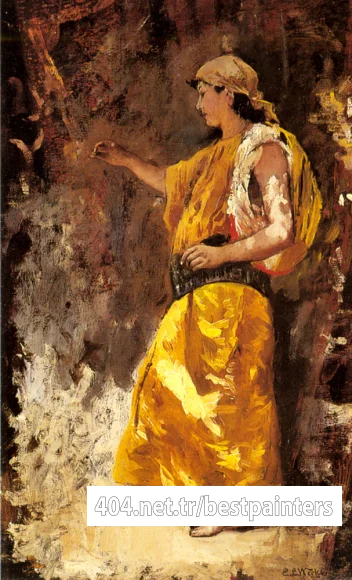 Weeks_Edwin_Lord_Standing_Arab_Woman