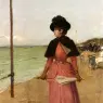 Duez_Ernest_Ange_An_Elegant_Lady_On_The_Beach