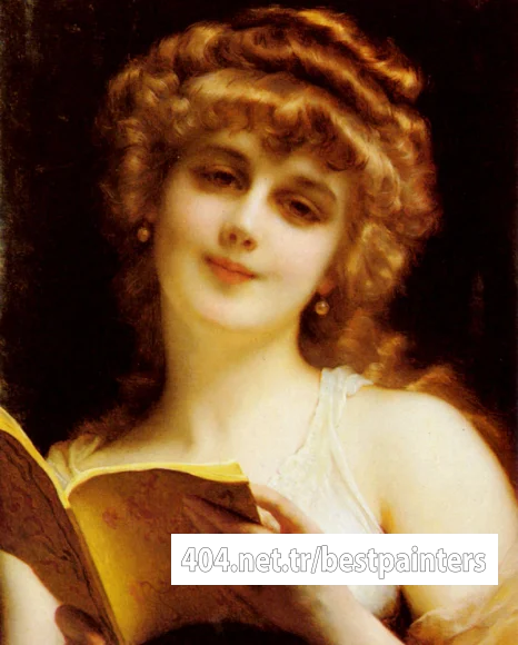 Piot_Adolphe_A_Blonde_Beauty_Holding_A_Book