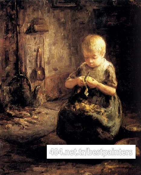 Pieters_Evert_A_Child_Peeling_Potatoes