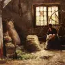 Pieters_Evert_A_Peasant_Woman_Combing_Wool