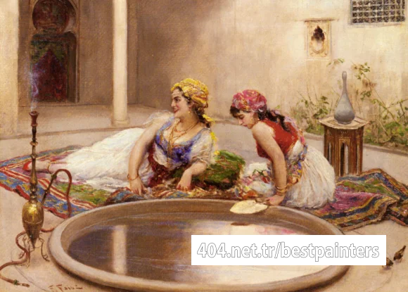 Fabbi_Fabio_Reclining_Odalisques_By_A_Reflecting_Pool