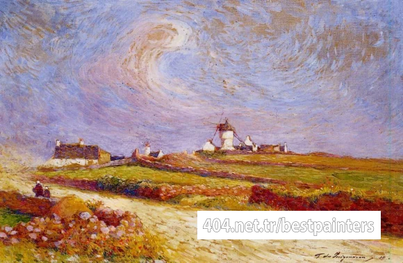 Puigaudeau_Ferdinand_du_Countryside_with_Windmill_near_Batz