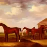 Sartorius_Francis_Four_Racehorses_Outside_The_Rubbing_Down_House_Newmarket