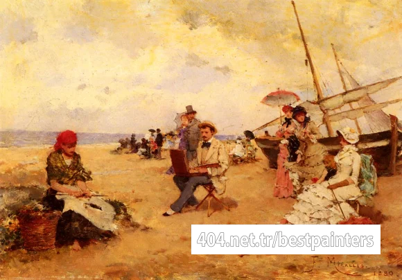 Miralles_Francisco_The_Artist_Sketching_On_A_Beach