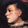 Duveneck_Frank_Profile_of_Girl_with_Hat