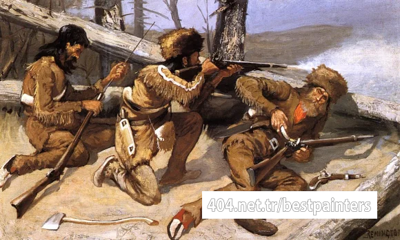 Remington_Frederic_A_Brush_with_the_Redskins