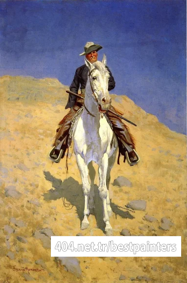 Remington_Frederic_Self_Portrait_on_a_Horse