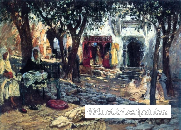 Bridgeman_Frederick_Arthur_Idle_Moments_An_Arab_Courtyard