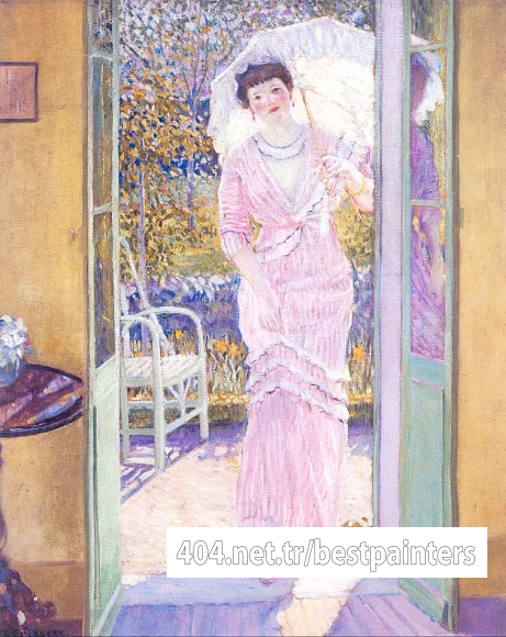 Frieseke_Frederick_C_In_the_Doorway_Good_Morning