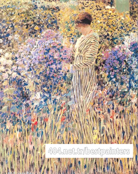 Frieseke_Frederick_C_Lady_in_a_Garden