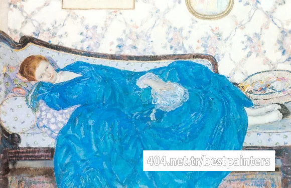 Frieseke_Frederick_C_The_Blue_Gown