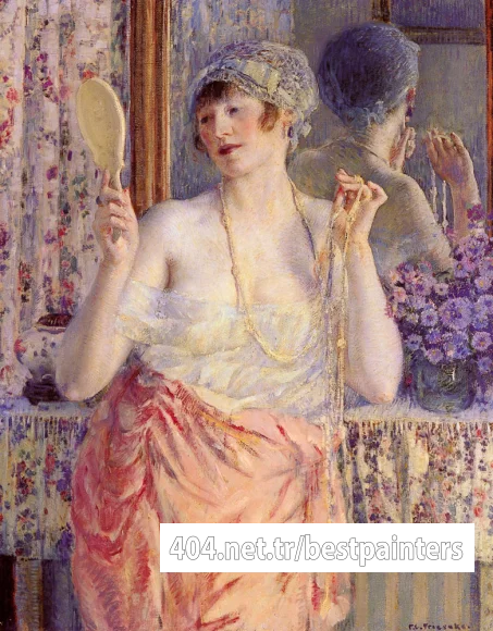 Frieseke_Frederick_C_Woman_Before_A_Mirror_