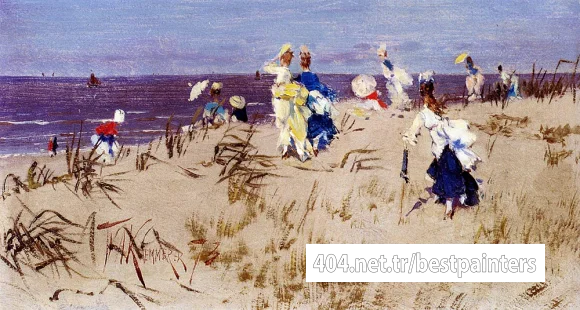 Kaemmerer_Frederik_Hendrik_Elegant_Women_On_The_Beach