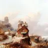 Kruseman_Frederik_Marinus_A_Winterlandscape_With_A_Horserider_On_A_Track_Passing_A_Farmhouse