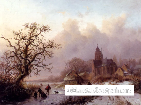 Kruseman_Fredrik_Marinus_A_Frozen_Winter_Landscape