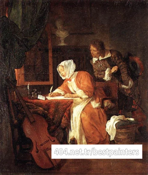 METSU_Gabriel_The_Letter_Writer_Surprised