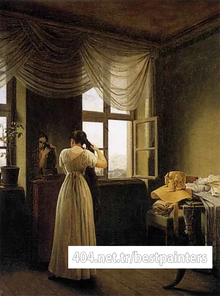 KERSTING_Georg_Friedrich_At_The_Mirror