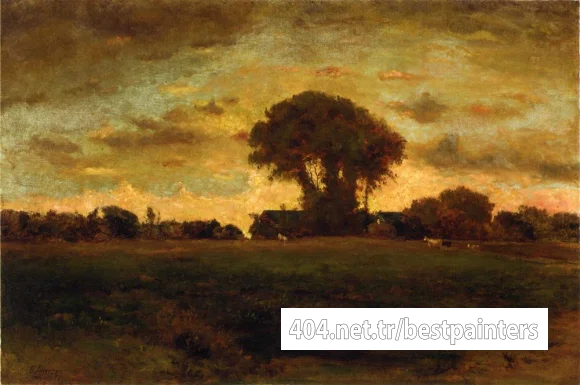 Inness_George_Sunset_on_a_Meadow